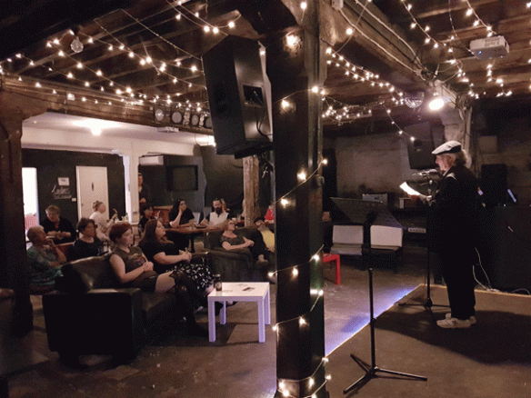 David Mellows at February's Words Out Loud